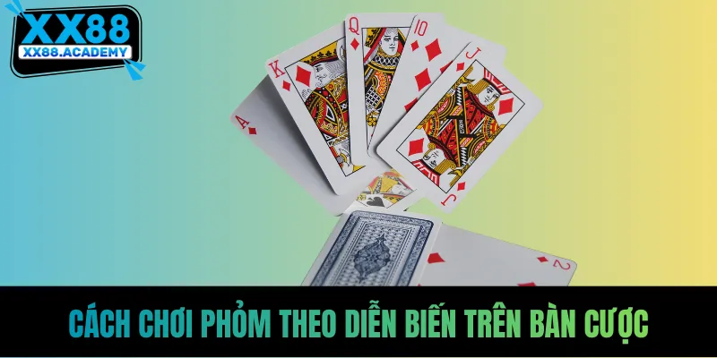 Cách chơi Phỏm theo diễn biến trên bàn cược