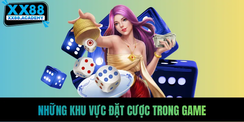 Những khu vực đặt cược trong game